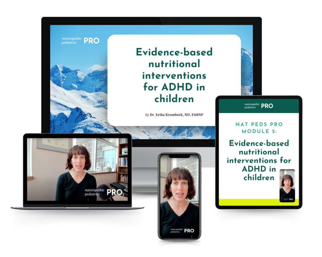 Evidence-based nutritional interventions for ADHD in children