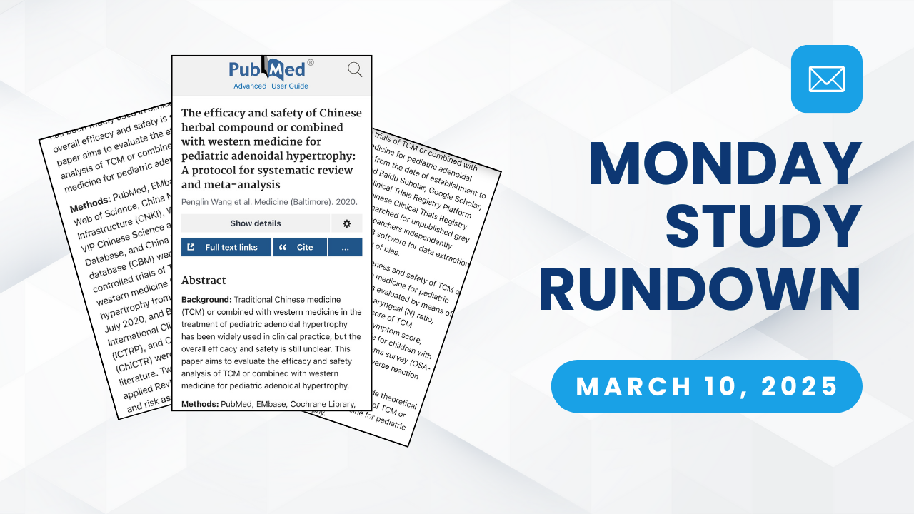 Monday Study Rundown cover