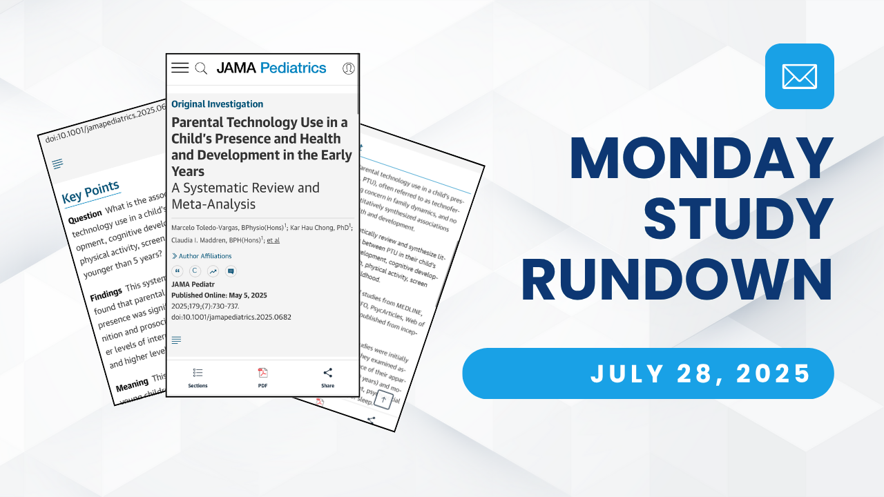Monday Study Rundown cover