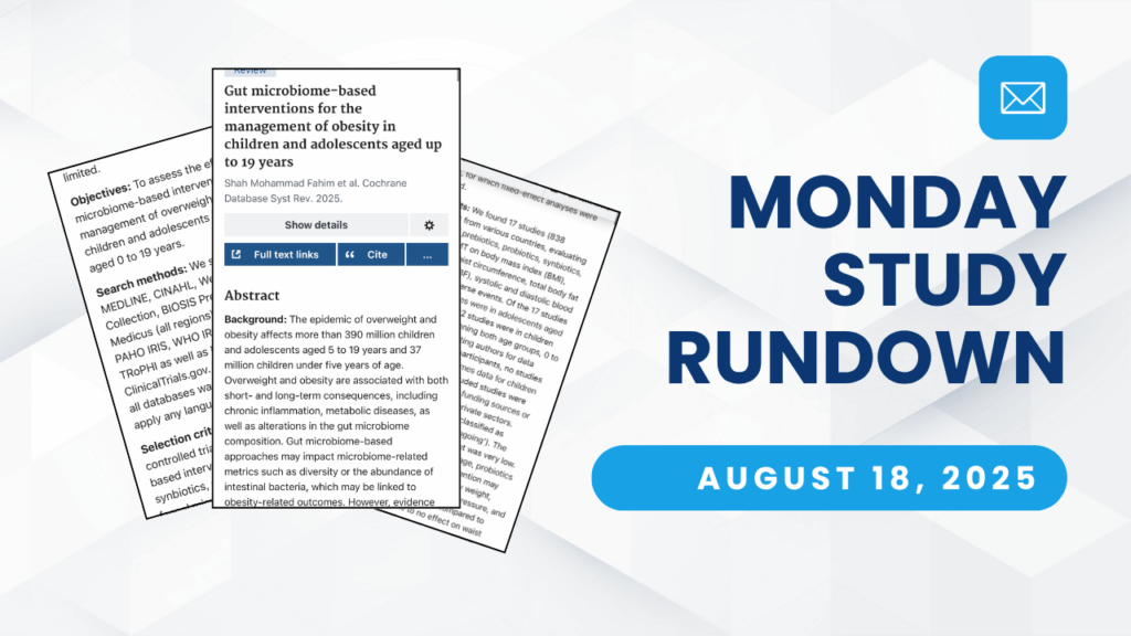 Monday Study Rundown cover
