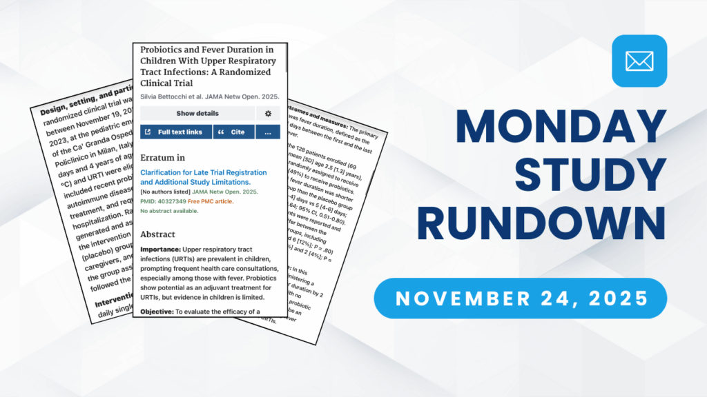 Monday Study Rundown cover