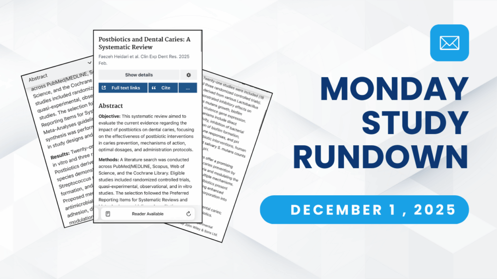 Monday Study Rundown cover