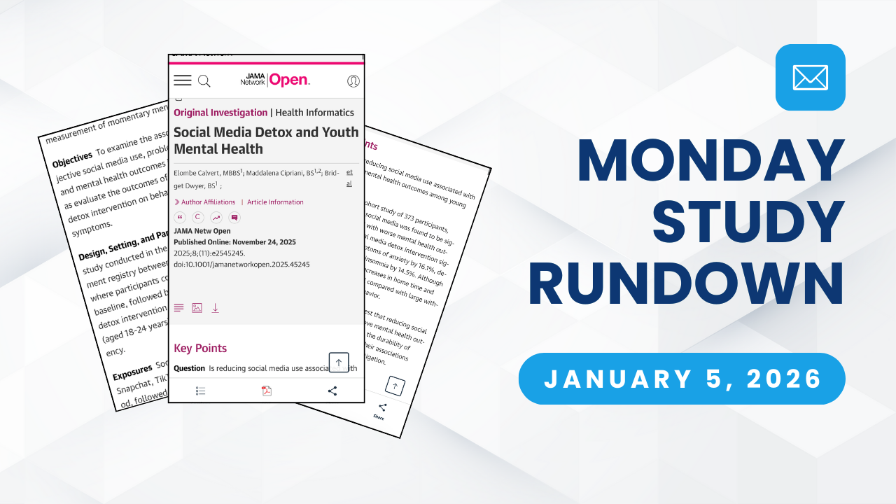 Monday Study Rundown cover